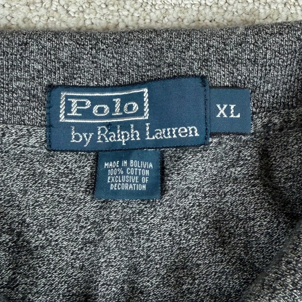 Polo Ralph Lauren Mens XL Charcoal Grey Short Sleeve Pony Polo Shirt